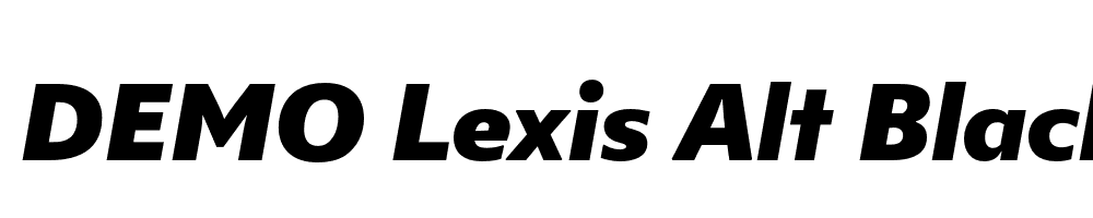  DEMO Lexis Alt Black Italic Regular