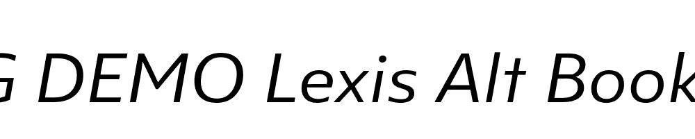  DEMO Lexis Alt Book Italic Regular