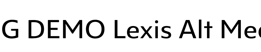  DEMO Lexis Alt Medium Regular