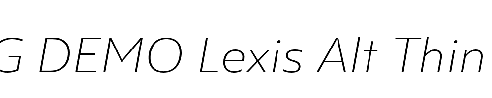  DEMO Lexis Alt Thin Italic Regular