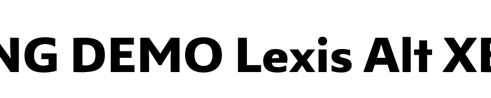  DEMO Lexis Alt XBold Regular