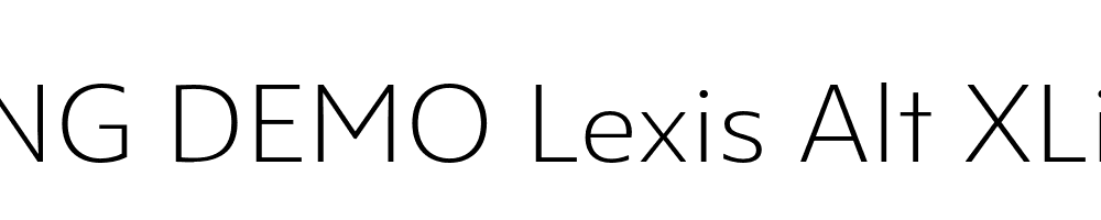  DEMO Lexis Alt XLight Regular