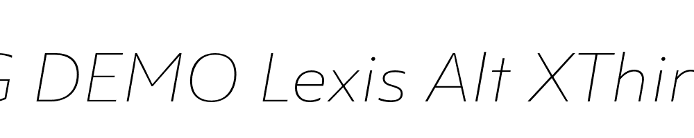  DEMO Lexis Alt XThin Italic Regular