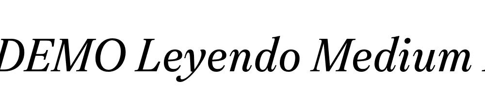 FSP DEMO Leyendo Medium Italic