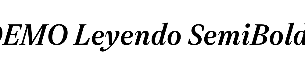 FSP DEMO Leyendo SemiBold Italic