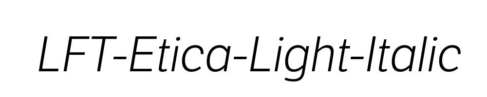 LFT-Etica-Light-Italic