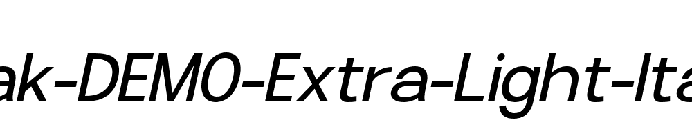 Liak-DEMO-Extra-Light-Italic