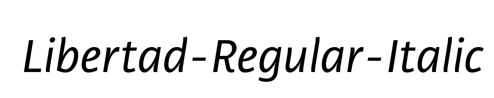 Libertad-Regular-Italic