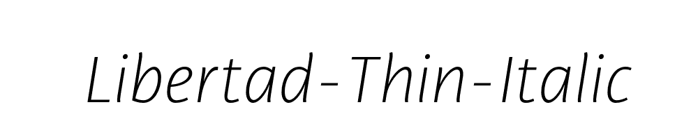 Libertad-Thin-Italic