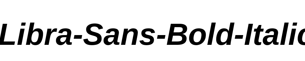 Libra-Sans-Bold-Italic