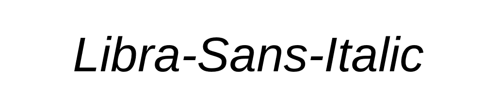 Libra-Sans-Italic