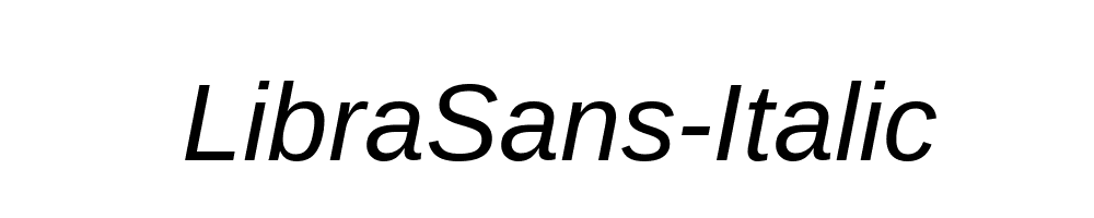 LibraSans-Italic