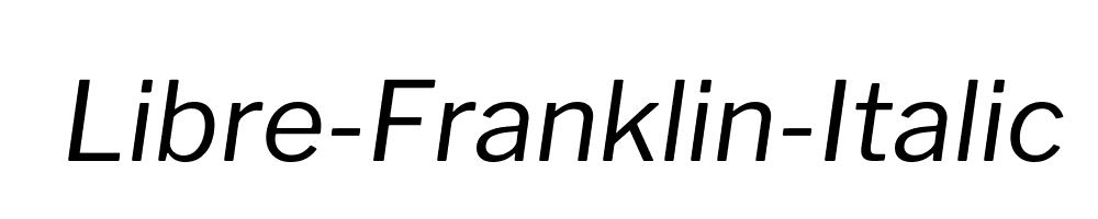 Libre-Franklin-Italic