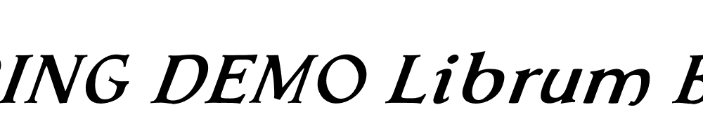  DEMO Librum Bold Italic