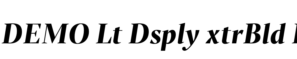 FSP DEMO Lt Dsply xtrBld Italic