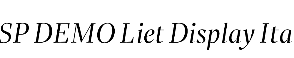 FSP DEMO Liet Display Italic