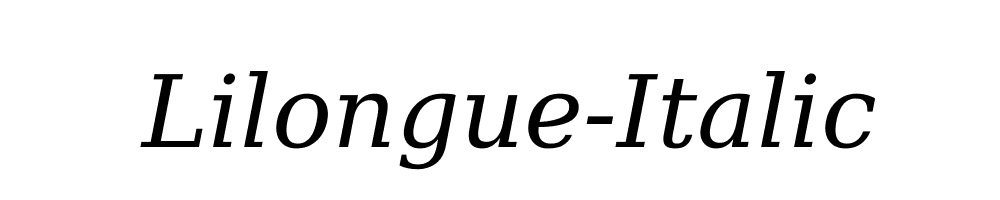 Lilongue-Italic