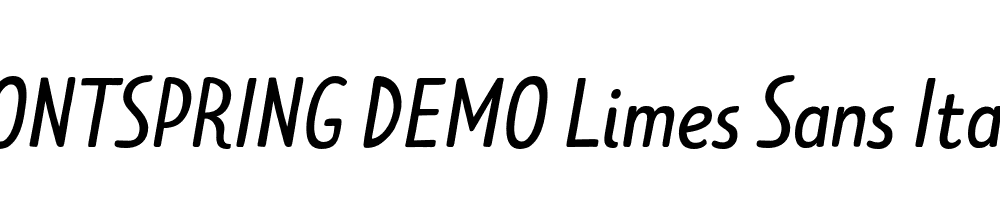  DEMO Limes Sans Italic