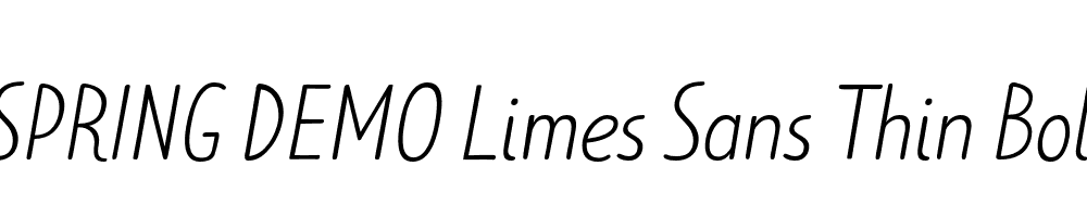  DEMO Limes Sans Thin Bold Italic