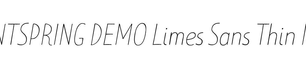  DEMO Limes Sans Thin Italic