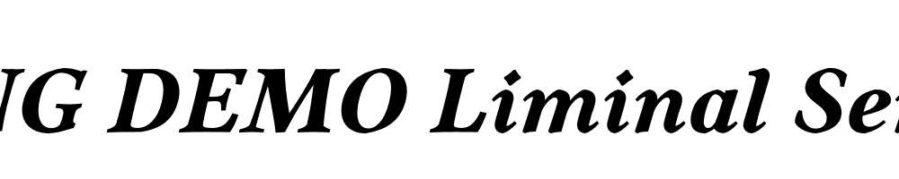  DEMO Liminal SemiBold Italic