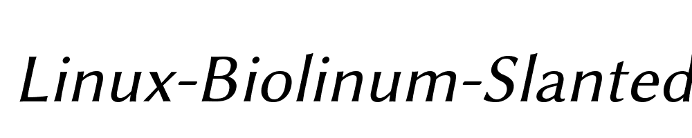 Linux-Biolinum-Slanted