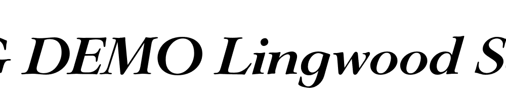  DEMO Lingwood Serial Bold Italic