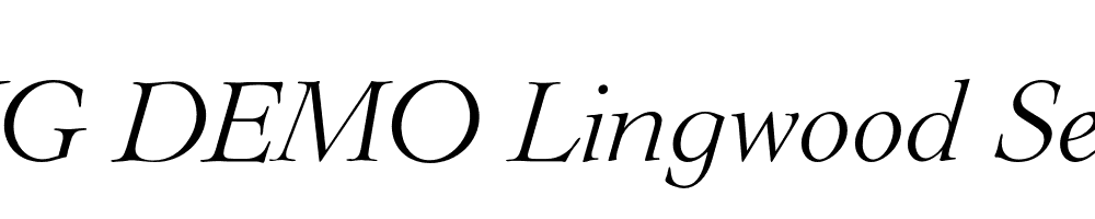  DEMO Lingwood Serial Light Italic