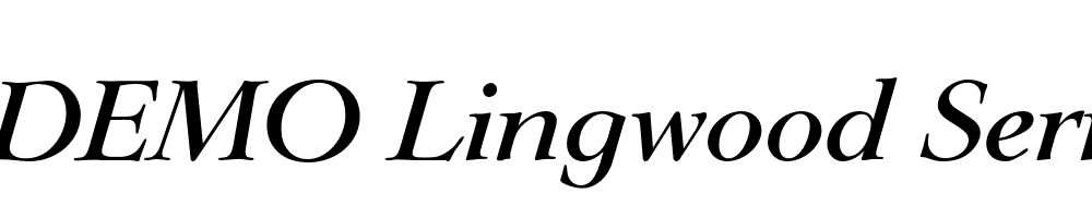  DEMO Lingwood Serial Medium Italic