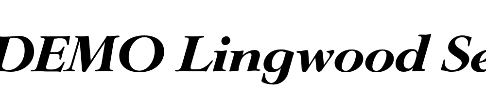  DEMO Lingwood Serial Xbold Italic