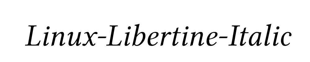 Linux-Libertine-Italic