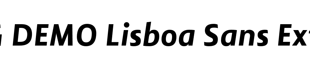  DEMO Lisboa Sans Extra Bold Italic