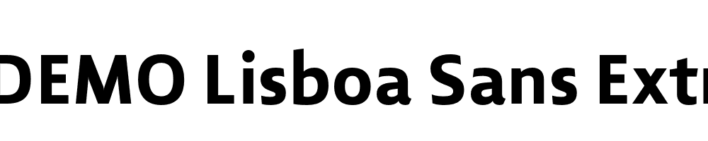  DEMO Lisboa Sans Extra Bold Regular