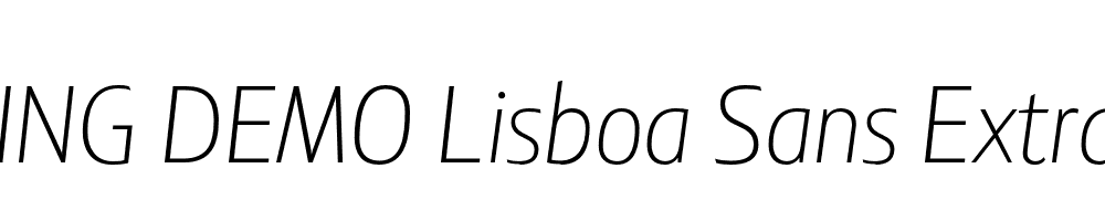  DEMO Lisboa Sans Extra Light Italic