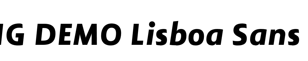  DEMO Lisboa Sans Heavy Italic