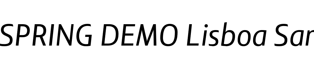  DEMO Lisboa Sans Italic