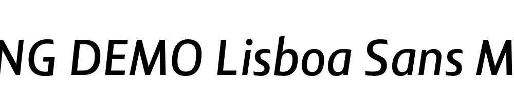  DEMO Lisboa Sans Medium Italic