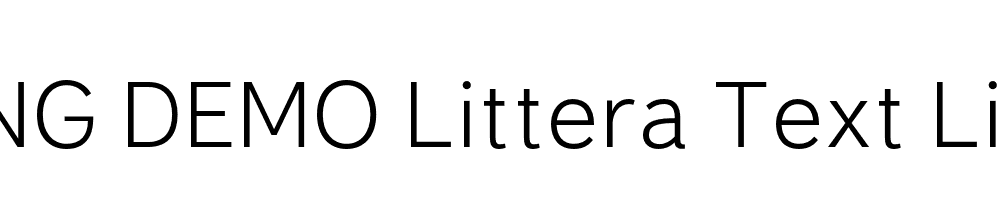  DEMO Littera Text Light Regular