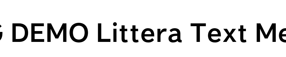  DEMO Littera Text Medium Regular