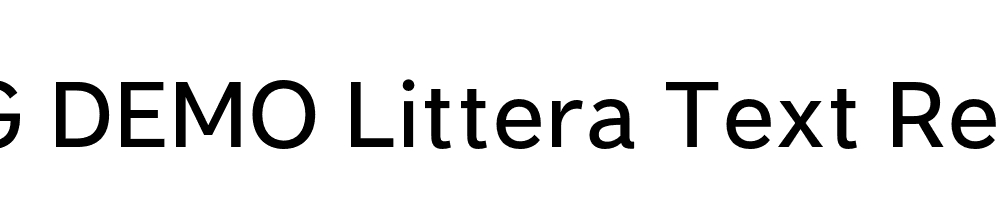  DEMO Littera Text Regular Regular