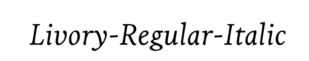 Livory-Regular-Italic