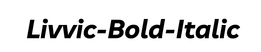 Livvic-Bold-Italic