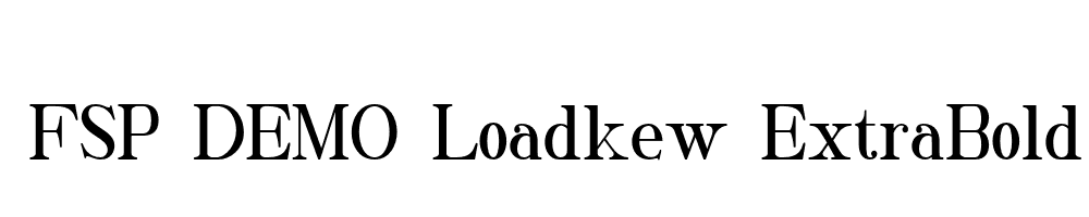 FSP DEMO Loadkew ExtraBold