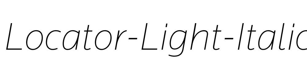 Locator Light Italic