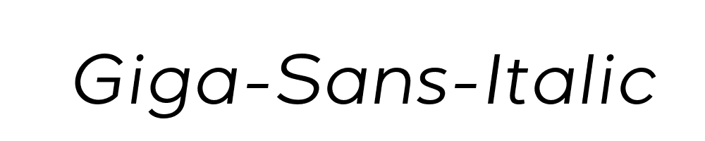 Giga-Sans-Italic