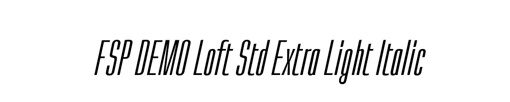 FSP DEMO Loft Std Extra Light Italic