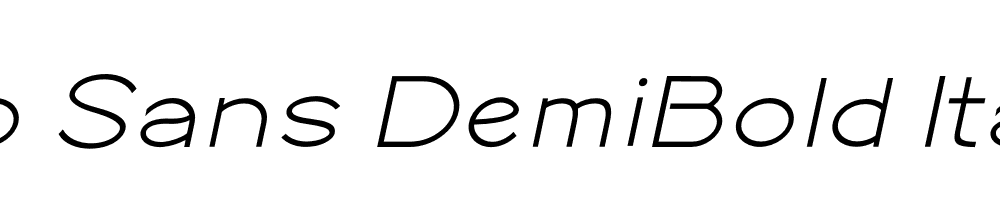  DEMO Logo Sans DemiBold Italic DemiBold Italic