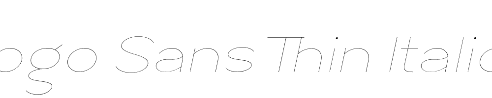  DEMO Logo Sans Thin Italic Thin Italic