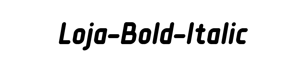 Loja-Bold-Italic