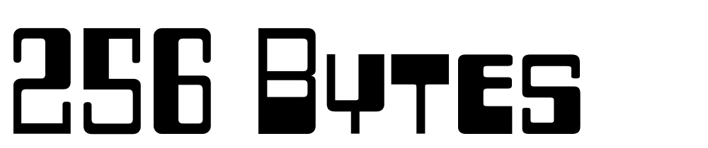 256-bytes font family download free